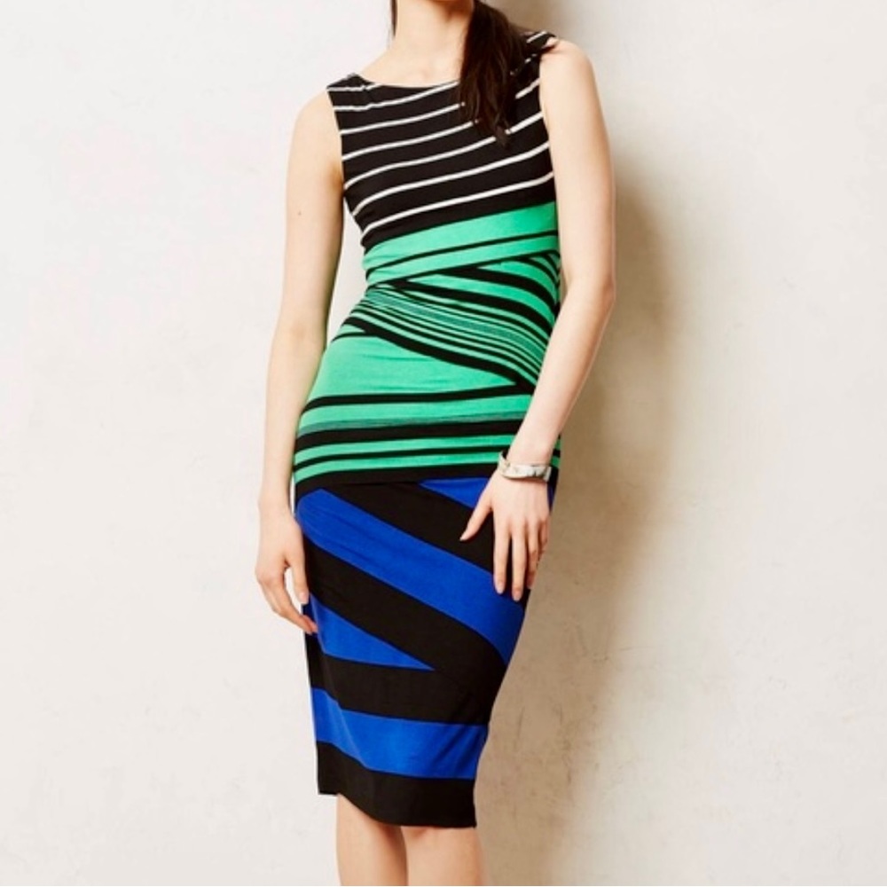 🆕 NWT Anthropologie - Bailey 44 Colorful Body Con Soft Knit Dress - XS